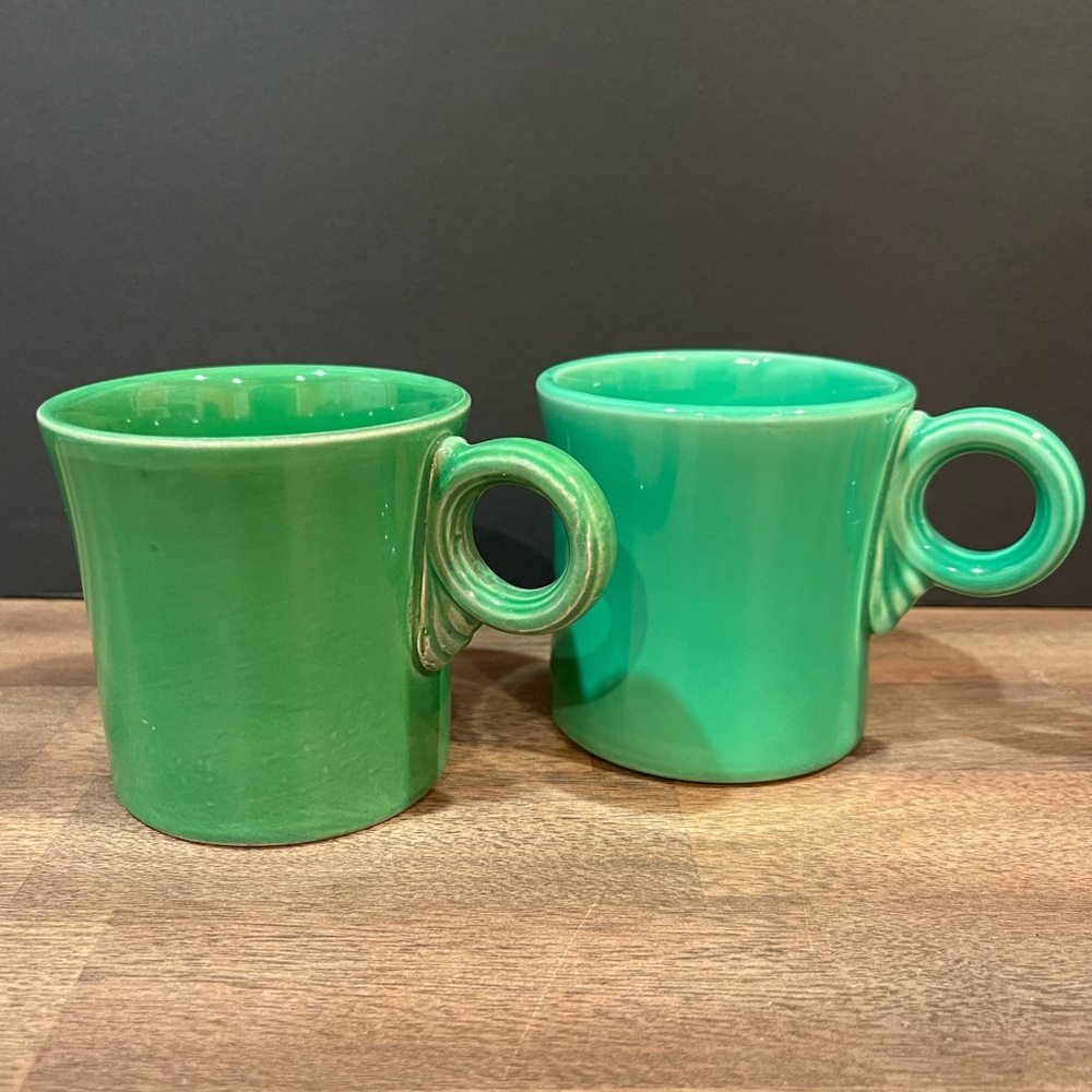 Vintage Fiesta Tom and Jerry Mugs in Original Green